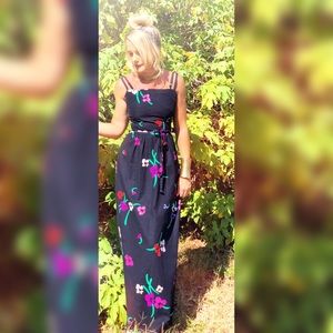 Vintage 1960’s Malia of Honolulu Cotton Maxi Dress